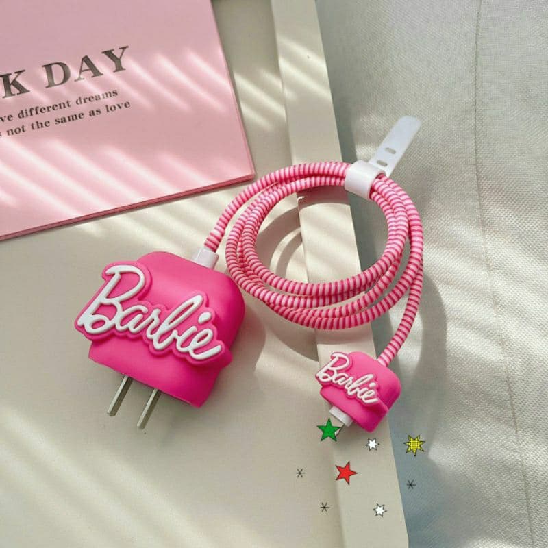 18W 20W สำหรับiPhone Set Cable bite ถนอมสายชาร์จ สายเกลียว บาร์บี้ Barbie รูปที่ 2