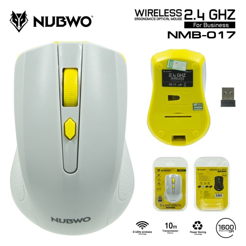 ส่งเร็ว Nubwo NMB-017 Mouse Wireless เม้าส์ คลิ๊กเงียบ คลิ๊กไม่มีเสียง ไร้เสียง เมาส์ไร้สาย #DM 017 รูปที่ 7
