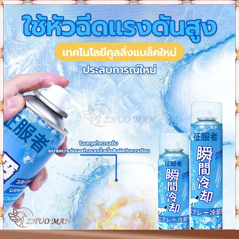 สเปรย์เย็น คูลลิ่งบอดี้สเปรย์ สเปรย์เย็นกีฬา สเปรย์คลายร้อน สเปรย์เย็นๆ ฉีดตัว คลายร้อน เย็นเร็ว เย็นทันใจ เหมือนเข้าห้อ รูปที่ 3