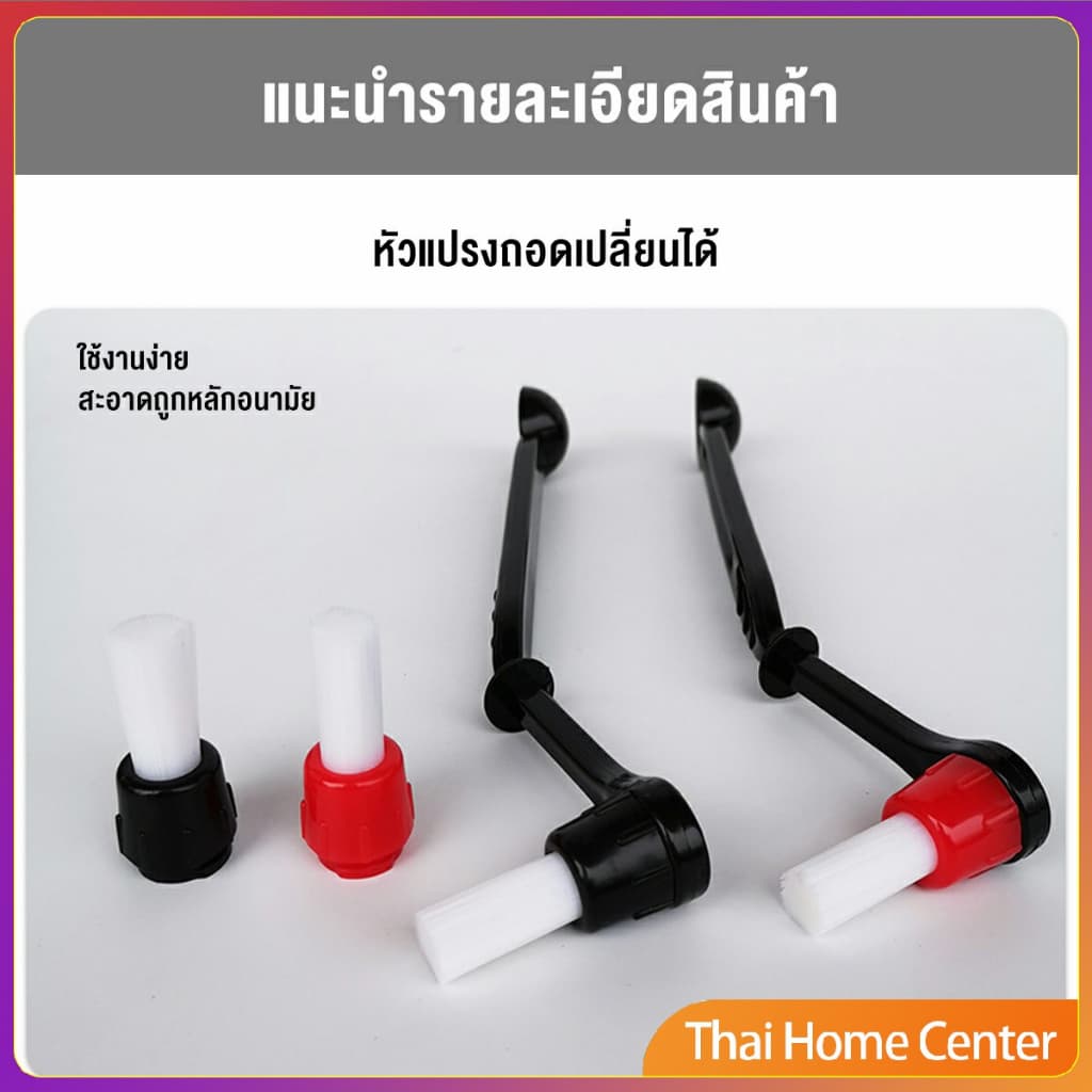 แปรงล้างเครื่องชงกาแฟ แปรงล้างหัวชง แบบถอดเปลี่ยนหัวแปรงได้ ไนลอน มีช้อนตวง 2 in1 Coffee Machine Brush รูปที่ 2