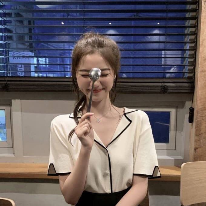 DODO* *เสื้อไหมพรมคอปก มีกระดุมหน้า ปลายแขนผ่าข้าง ใส่สวย แนวคุณหนู รูปที่ 7