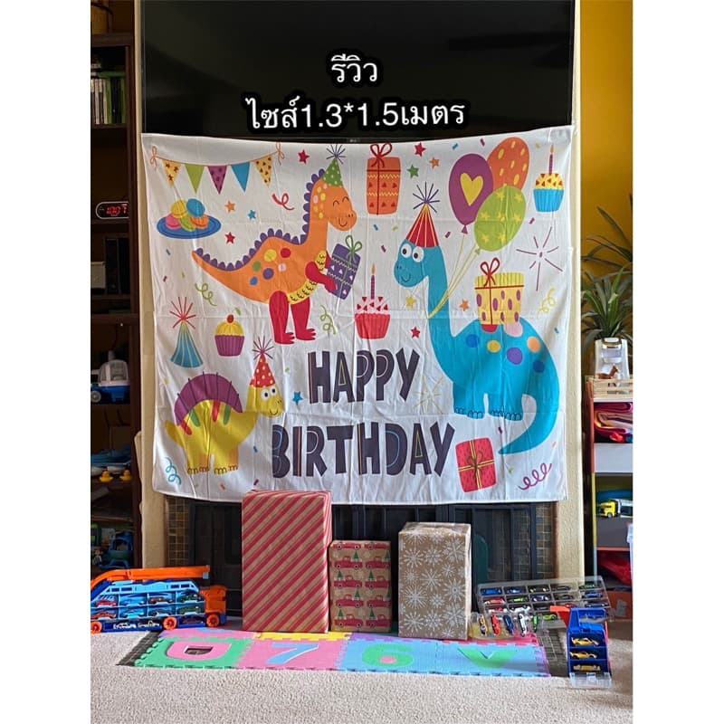 ป้ายวันเกิด ฉากวันเกิดHappy birthday ลายน่ารัก รูปที่ 9