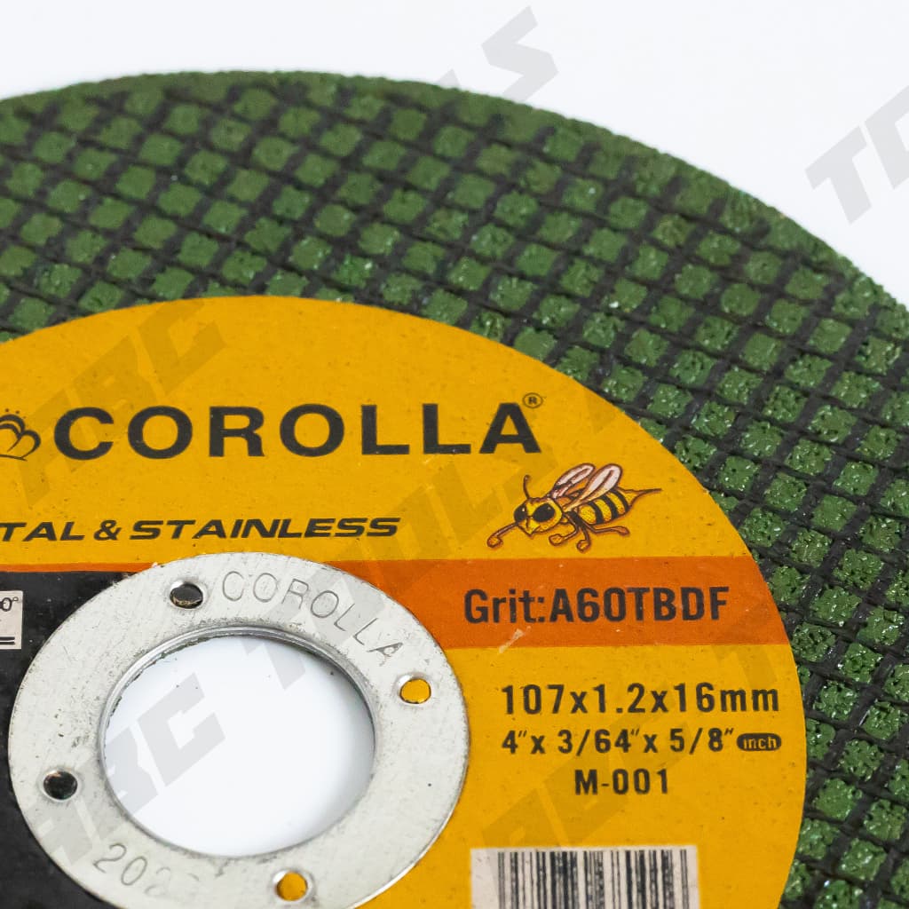 แผ่นตัดเหล็ก 4" หนา 1.2 mm. COROLLA แผ่นเขียว ใบตัด แผ่นตัด แข็งแรง ทนทาน ตัดไว ตัดเหล็ก รูปที่ 7