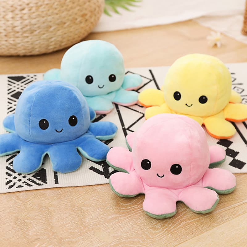 ส่งจากไทย !! 32 สี ตุ๊กตาปลาหมึก 20cm ตุ๊กตาปลาหมึกเปลี่ยนหน้า กลับด้านสลับสี พลิกเปลี่ยนสีได้ รูปที่ 7