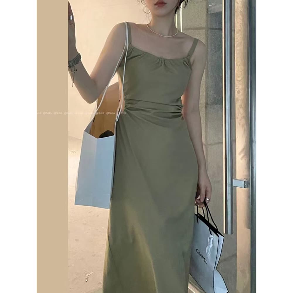 Cicishop เดรสยาวสายเดี่ยว ผูกเชือกได้ ดีเทลเว้าหลัง แซ่บมาก รูปที่ 6
