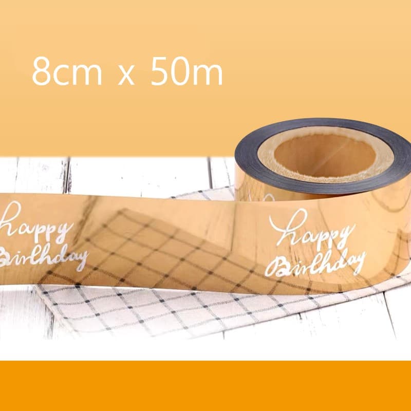 Bakery D'VER พลาสติกแข็งพันเค้กลายตาข่าย พลาสติกพันเค้กสไตล์เกาหลี 8 cm. น่ำหนัก 1kg. ลาย Delicious cake รูปที่ 7