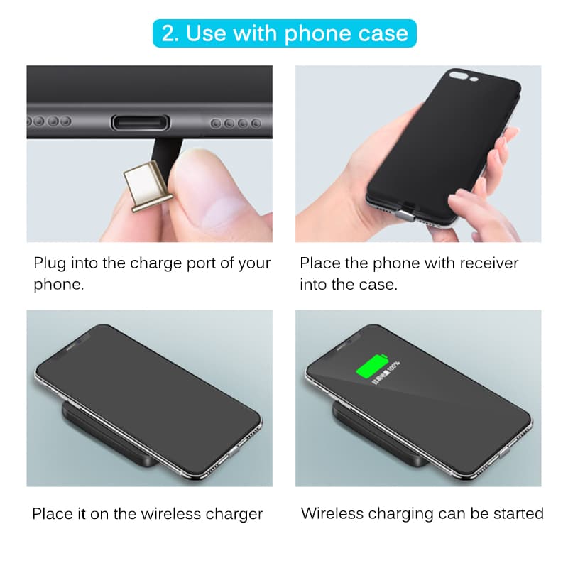 แผ่นรับสัญญาณชาร์จ ไร้สาย Qi Wireless Charger Receiver แผ่นรับรองการชาร์จ ที่ชาร์จไร้สาย รูปที่ 4