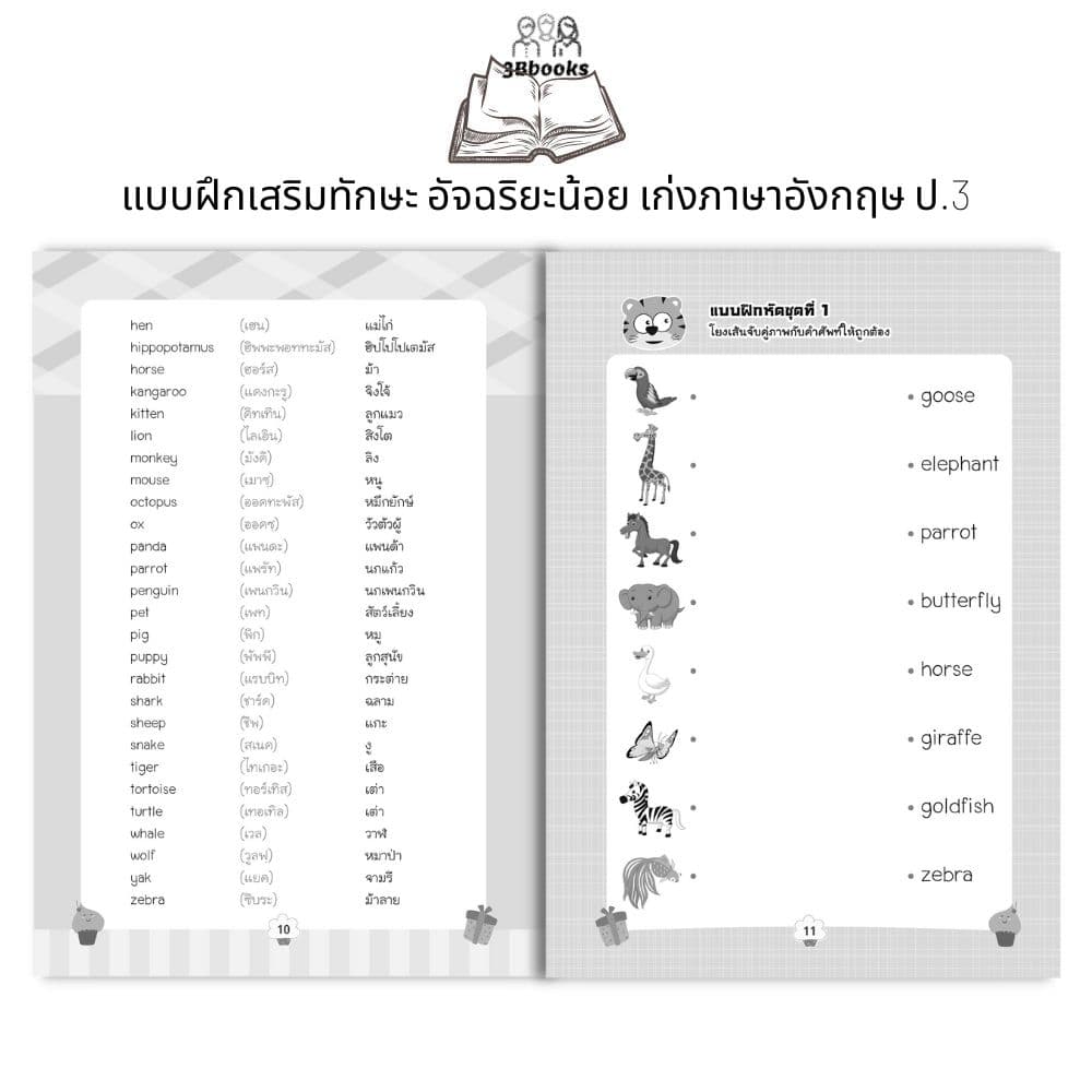 หนังสือ แบบฝึกเสริมทักษะ อัจฉริยะน้อย เก่งภาษาอังกฤษ ป.3 : แบบฝึกหัดภาษาอังกฤษ ภาษาอังกฤษ ป.3 คำศัพท์ภาษาอังกฤษ รูปที่ 6
