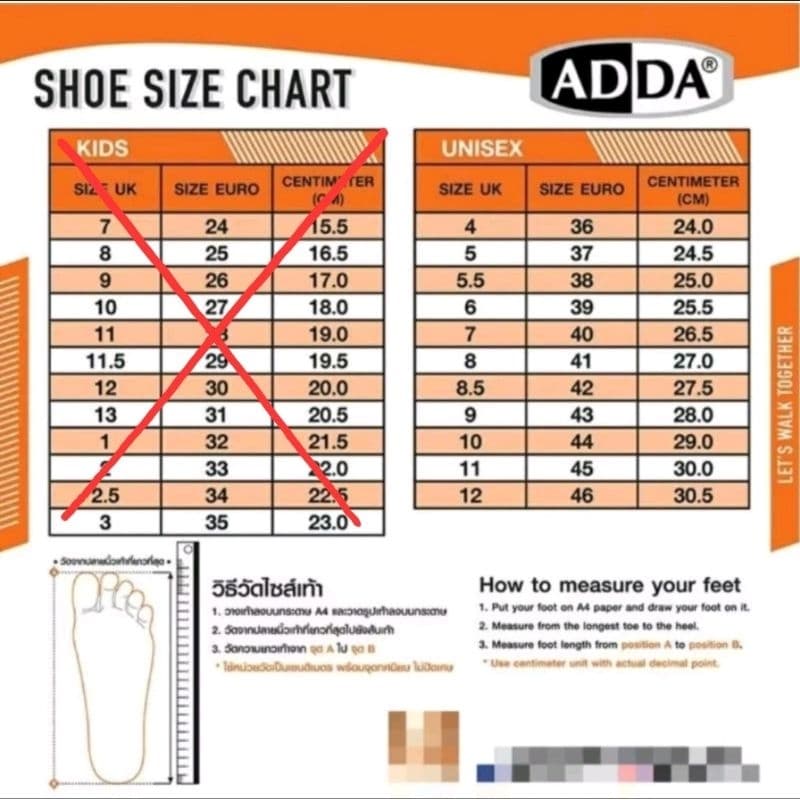 Adda รุ่น12Y01/13W00/15101แท้% รองเท้าแตะ ไซส์ 7-11 รูปที่ 3