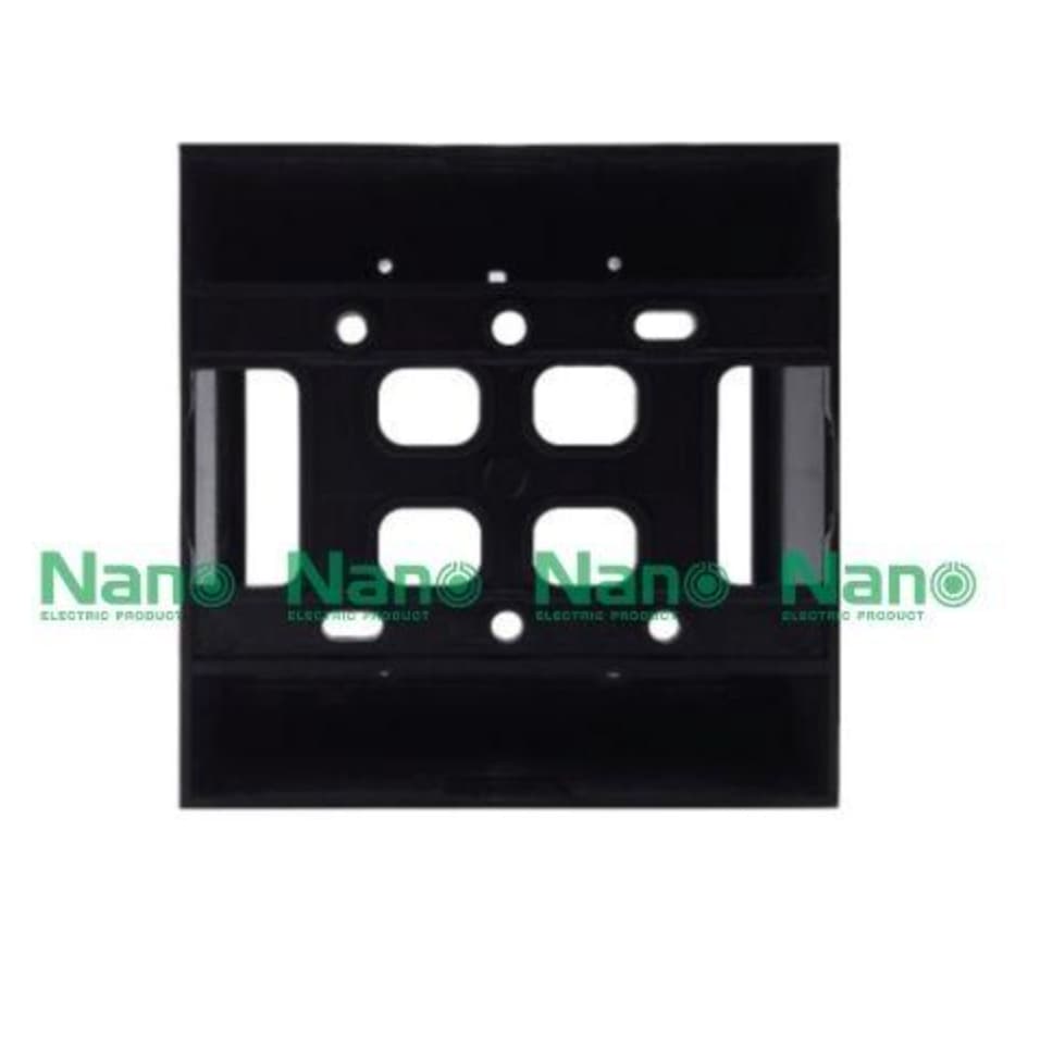 Nano บ๊อกลอย 2x4, 4x4 กล่องลอย บล๊อคลอย พลาสติก ขาว ดำ Nano 403 404 รุ่นClassic Series ใช้กับยี้ห้อพานาและช้างได้ รูปที่ 5