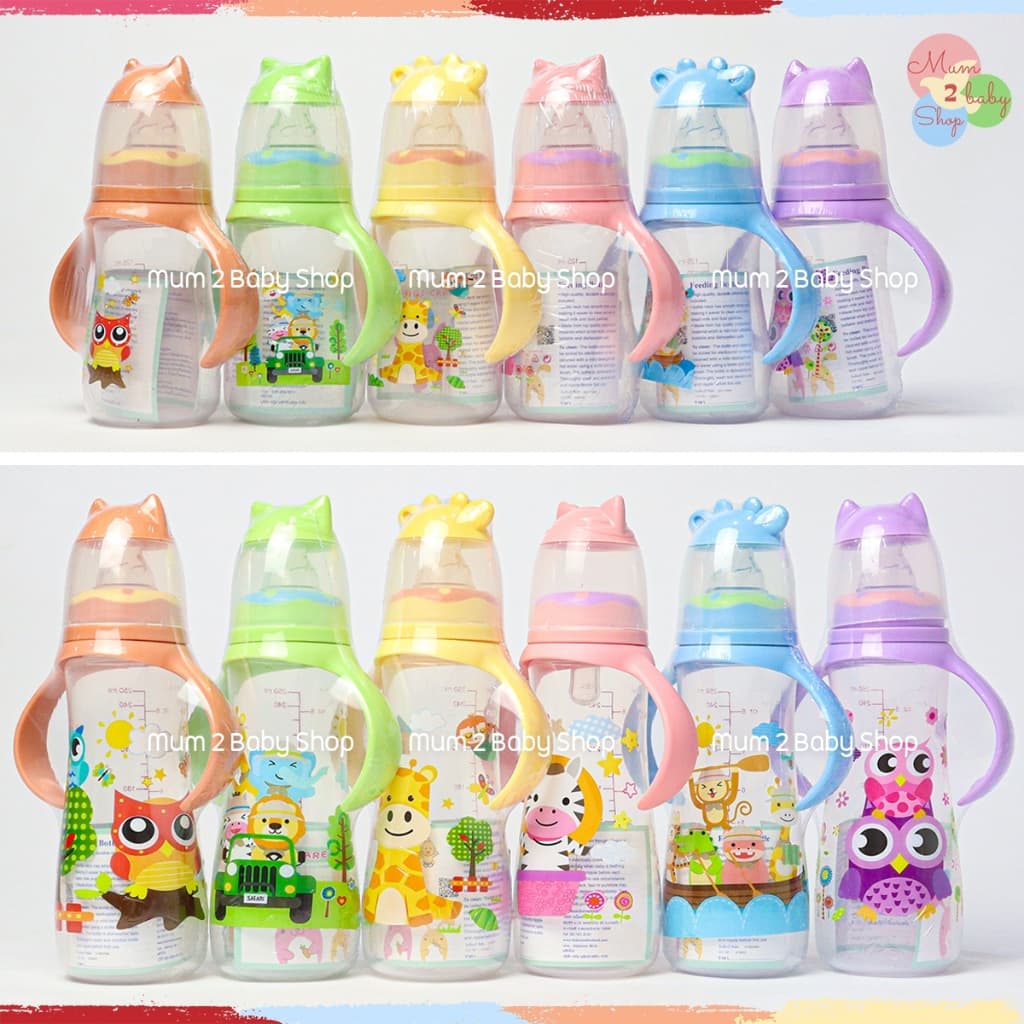 Babi care ขวดนมคอแคบพร้อมแขนจับ BPA FREE เบบี้แคร์ 4ออนซ์,8ออนซ์ รุ่นซาฟารี รูปที่ 5