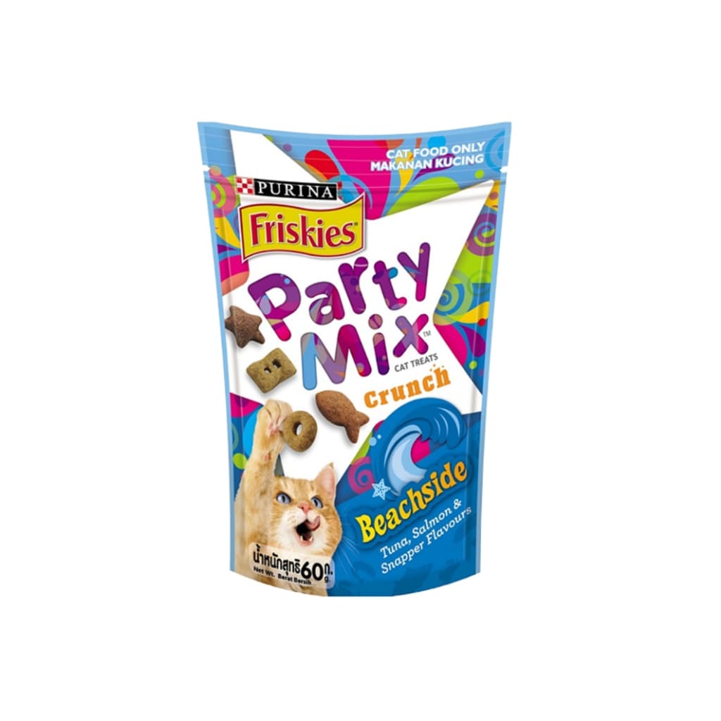 ขนมแมว Friskies Party Mix ฟริสกี้ส์ ปาร์ตี้ มิกซ์ และ Felix Play Tubes ขนาด 50 - 60 กรัม Cat Snacks หอม อร่อย รูปที่ 2