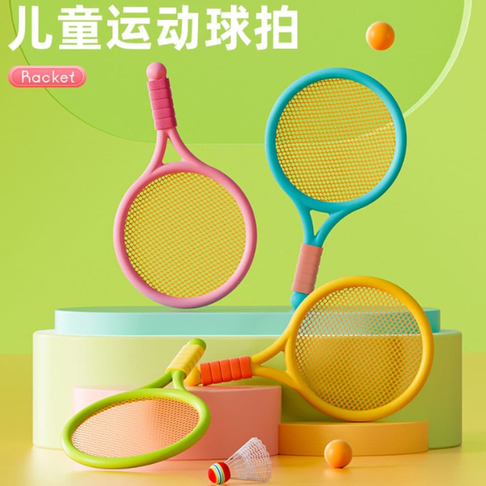 ERORO ไม้เทนนิสเด็ก ขนาดเล็ก ของเล่นEVA เซ็ทไม้เทนนิส 1คู่ สำหรับเด็ก พร้อมลูกบอล รูปที่ 3