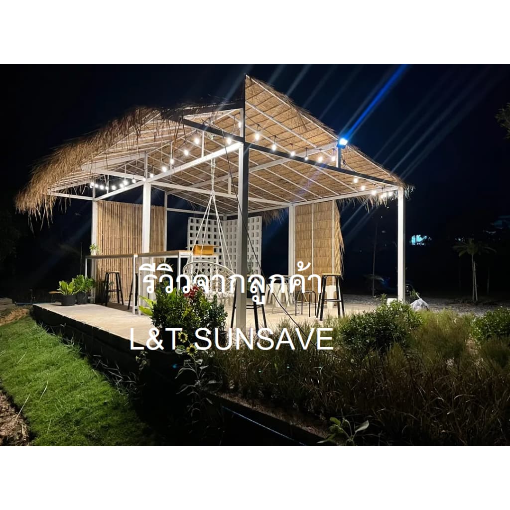 สายไฟห้อยระย้า ขั้วE27 5-25เมตร ไฟ 220v สายระย้า พร้อมหลอดLED 3W หลอดปิงปอง รูปที่ 5