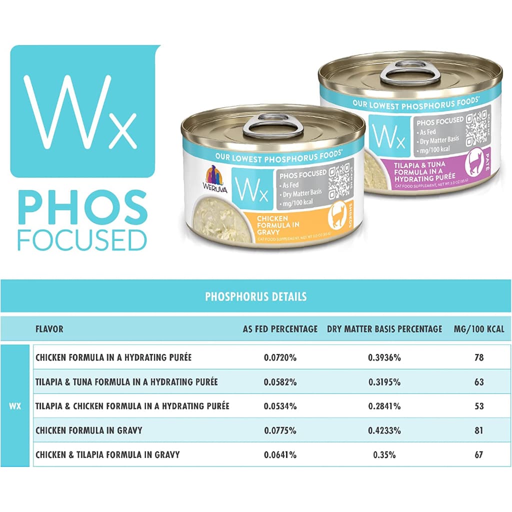 อาหารแมวโฮลิสติก ฟอสฟอรัสต่ำ Weruva Wx Phos Focused ขนาด 85g เหมาะกับแมวโรคไต รูปที่ 4