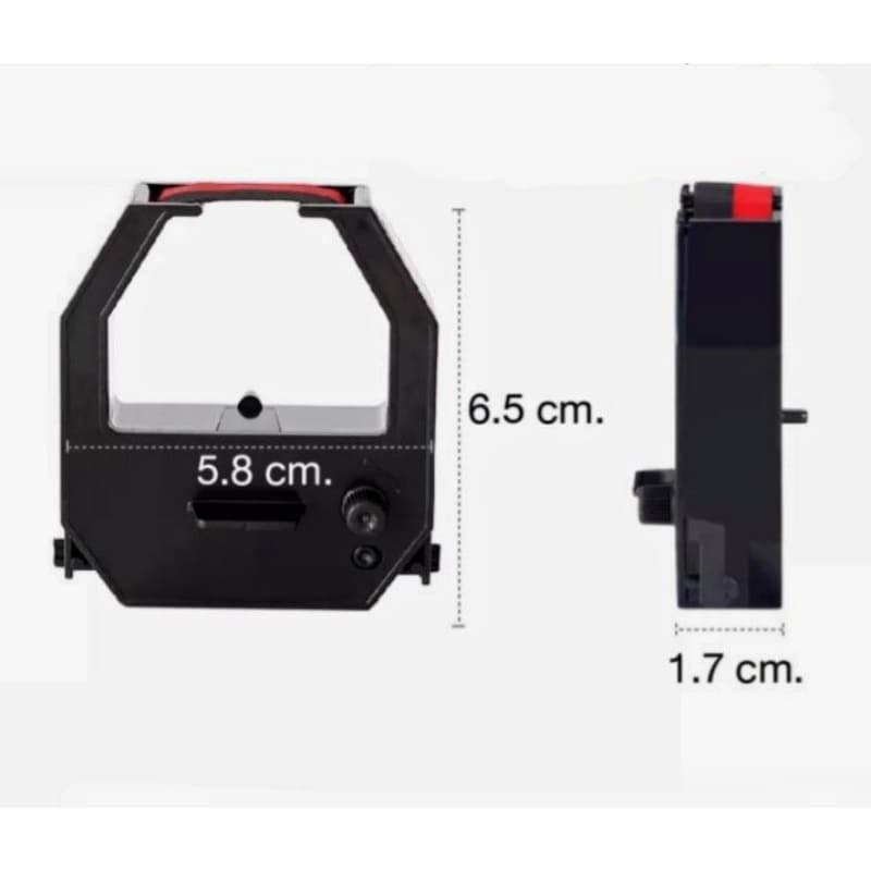 ผ้าหมึกเครื่องตอกบัตร Olympia รุ่น ET-6600 สีดำ/แดง. รูปที่ 3