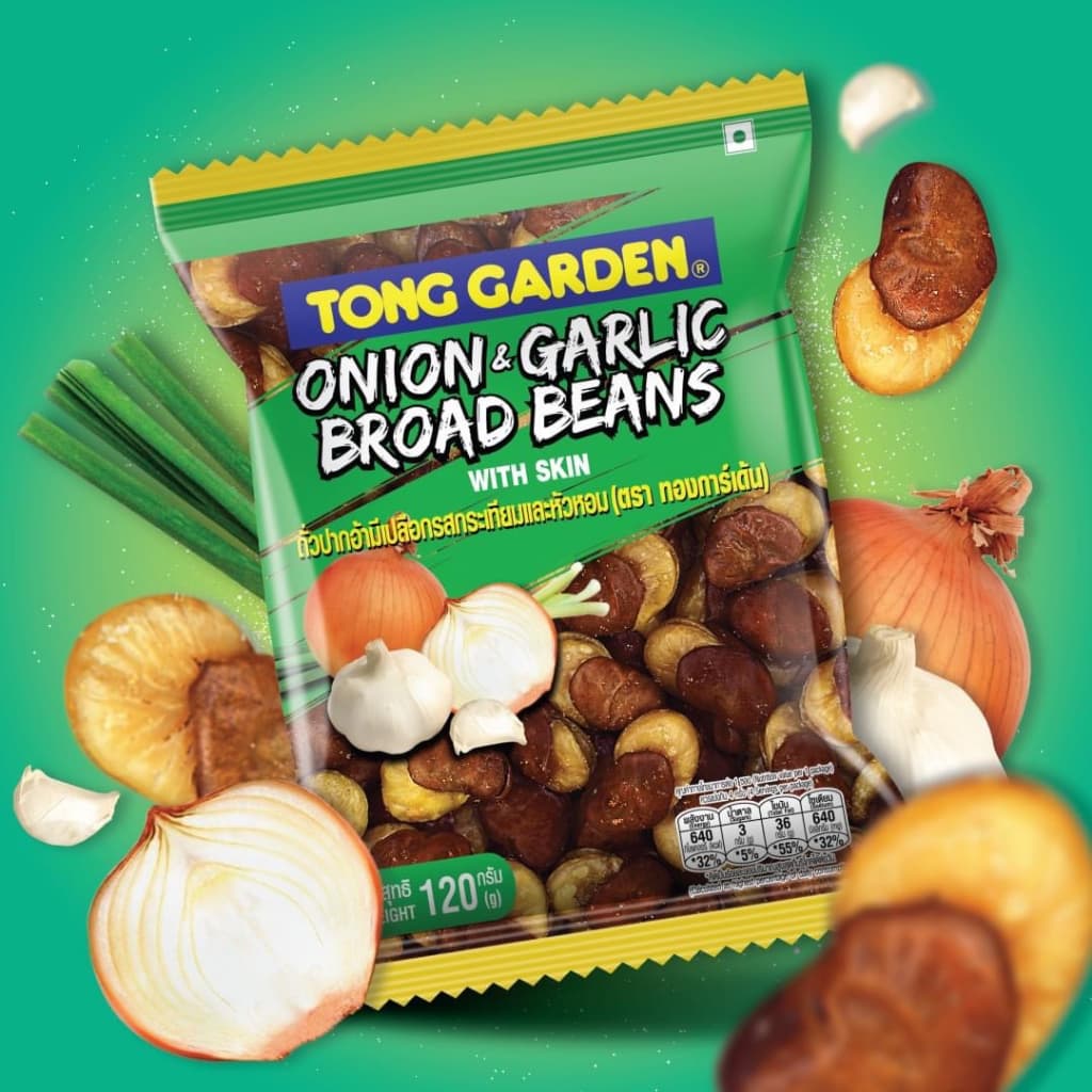 Tonggarden ถั่วปากอ้ามีเปลือกรสหัวหอม&กระเทียม 120 กรัม รูปที่ 6