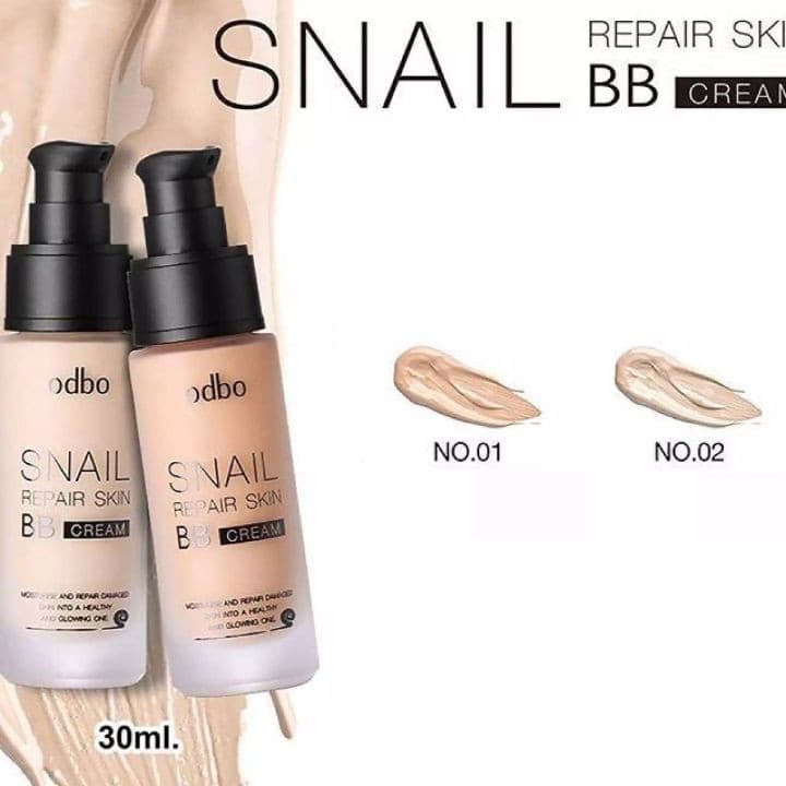 odbo Snail Repair Sking BB Cream OD411 บีบีหอยทาก โอดีบีโอ บีบีครีม บีบีทาหน้าเพื่อการฟื้นฟูผิว ปกปิด บำรุงอย่างล้ำลึก รูปที่ 5