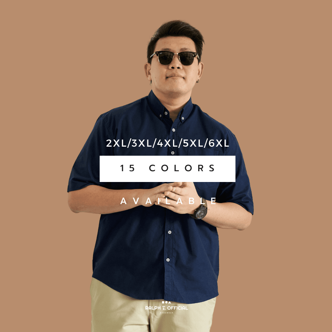 เสื้อเชิ้ตผู้ชายไซส์ใหญ่ แขนสั้น OXFORD - RALPH T เสื้อเชิ้ต ไซส์ใหญ่ เสื้อเชิ้ตผู้ชายอ้วน 4X สีแดง รูปที่ 7