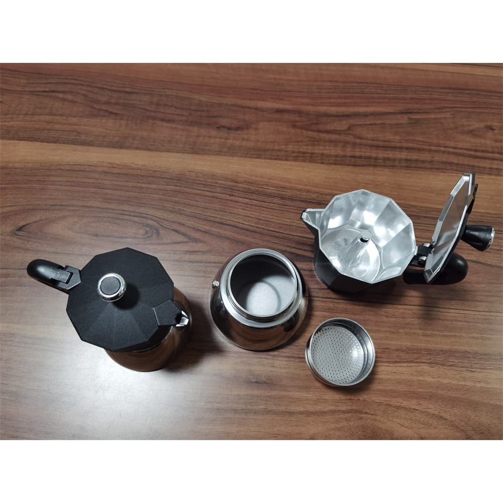 Moka Pot หม้อต้มกาแฟสด รุ่นไฮบริด หม้อ+ใส่กาแฟสแตนเลส xลอดภัย ทน ใช้กับเตาแม่เหล็กไฟฟ้า ได้ รูปที่ 5
