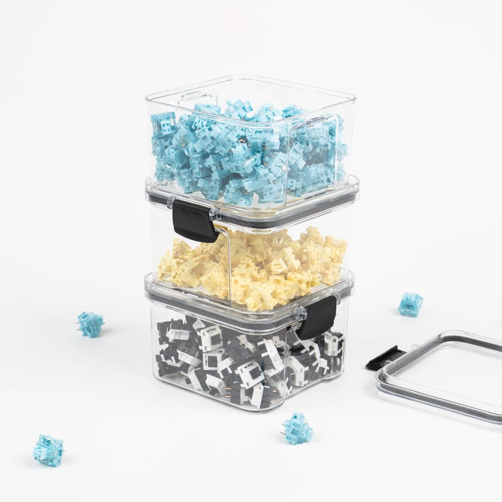 กระปุกใส่สวิตช์คีย์บอร์ด ทรงสี่เหลี่ยม Keyboard Switch Container Mechannical Switch Storage รูปที่ 2