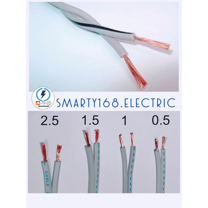 สายไฟอ่อนลำโพง VFF ขนาด 2*0.5 , 2x1 , 2x1.5 , 2x2.5 sq.mm ความยาว 100เมตรรุ่นถูก & ราคาประหยัด รูปที่ 2