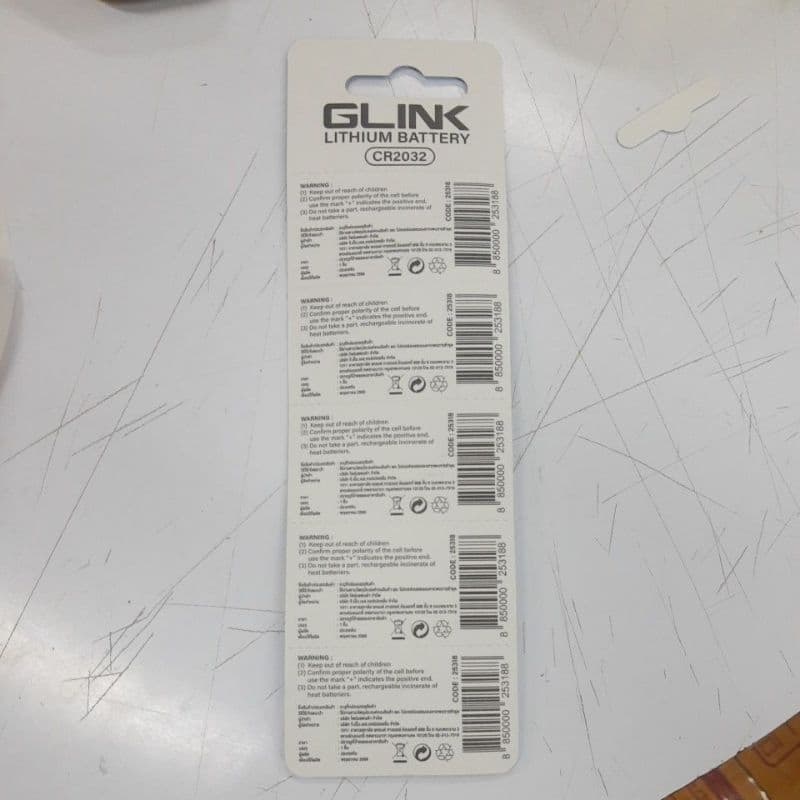 ของแท้ ถ่านไบออส/ถ่านกระดุม GLINK รุ่น CR2032 3V. 210mAh. คุณภาพดี ๆ รูปที่ 5