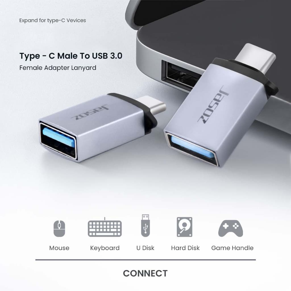 ส่งจาก กทมJasoz อะแดปเตอร์ Type-C to USB 3.0 Adapter Fast Data Transfer รูปที่ 4
