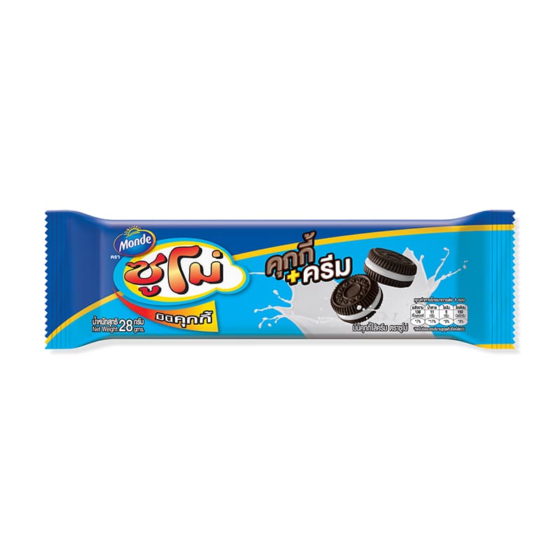 Sumo Cookies & Cream คุกกี้ไส้ครีม ตราซูโม่ 28 ก. 12 ซอง รูปที่ 4