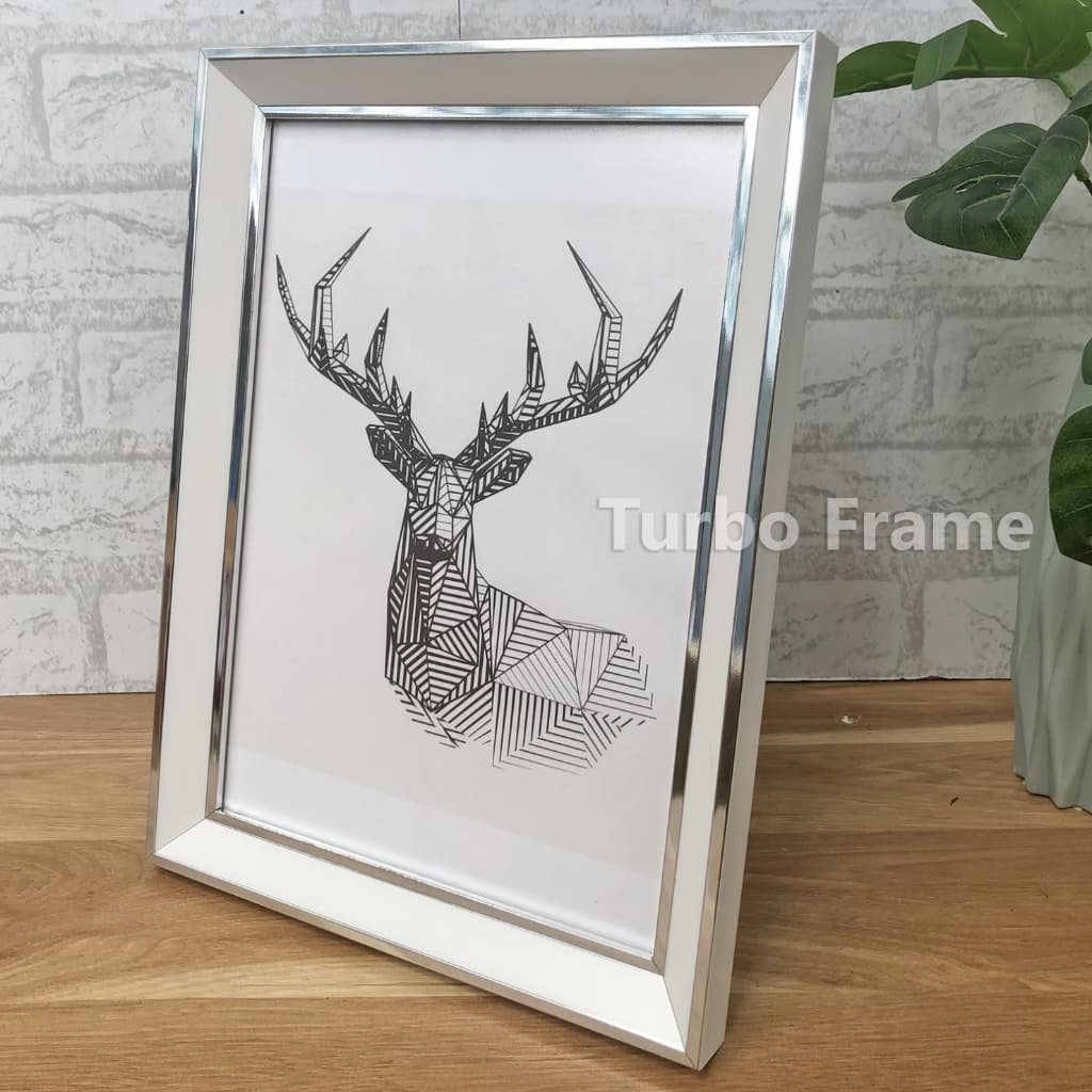 กรอบรูปแต่งบ้านขนาด 10x12”, A4 , 8x12" และ 8x10" สีโรสโกลด์ สีเงินรมดำ * พร้อมกระจกใส ขาตั้ง ห่วงแขวนผนัง * รูปที่ 6