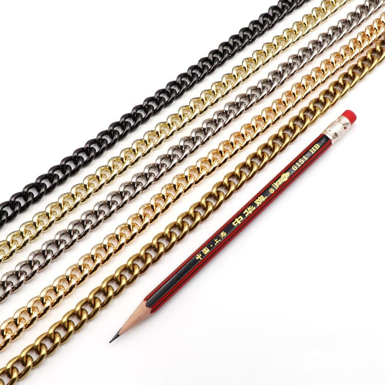 สายโซ่ สายกระเป๋าโซ่ สายโซ่โลหะ รุ่นโซ่มนหน้ากว้าง 8 mm. chain strap รูปที่ 4