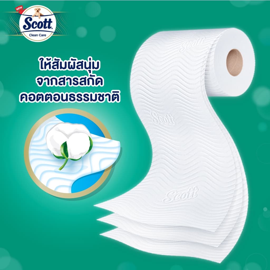 สก๊อตต์ คลีนแคร์ กระดาษชำระทิชชู่ หนา3ชั้น 3XL Scott Clean Care Tissue 3Ply รูปที่ 2