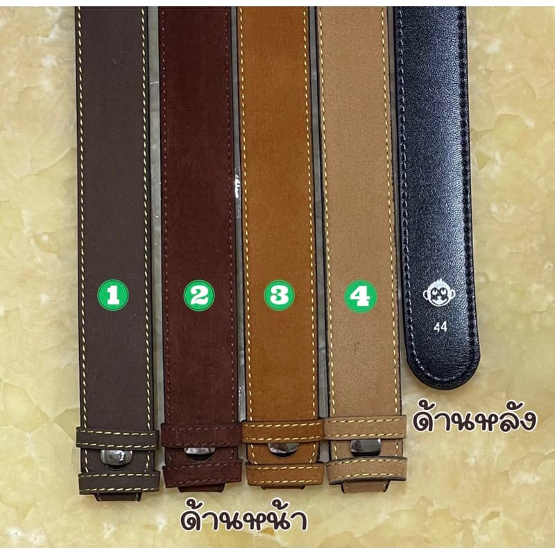 เข็มขัดนิสิต เข็มขัดนักศึกษา ผู้หญิง หนังสักหลาด คุณภาพดี 4 เฉดสี ยาว 38"- 60" รูปที่ 4