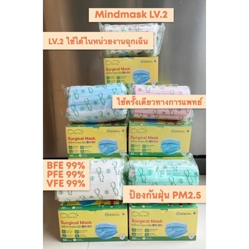 ‼ ครบสี‼◾ยกลังประหยัดกว่า ◾1ลัง/คำสั่งซื้อ MindMask หน้ากากอนามัย KF94 3D 4 ชั้น ผลิตไทย ทางการแพทย์มี 8 สี รูปที่ 9