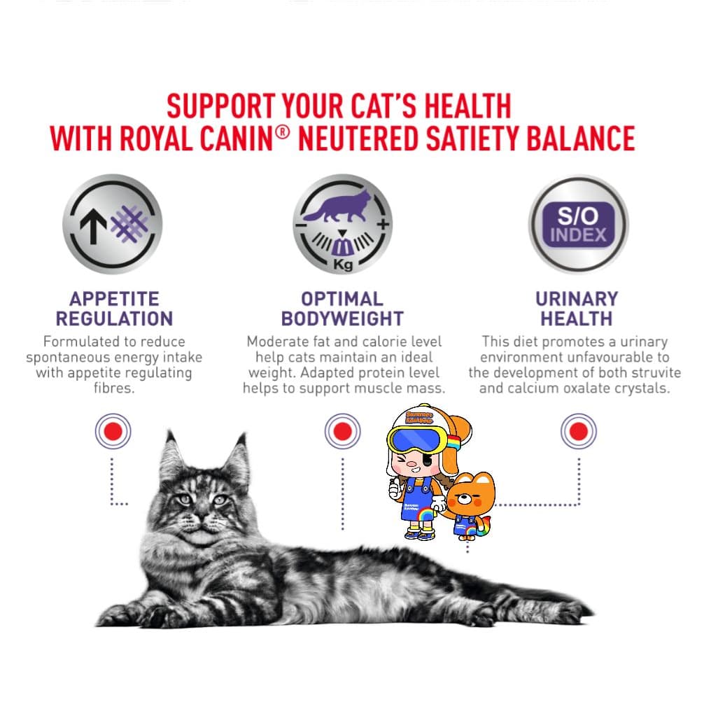 Royal Canin Neutered Satiety Balance รอยัลคานิน สำหรับแมวทำหมัน ตัวผู้และตัวเมีย ขนาด 1.5kg รูปที่ 3