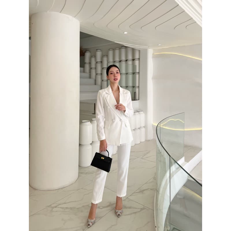 VARINDA เซ็ทสูทผูหญิงออกงาน งานสวย ผ้าดี ทรงเข้ารูป Code C001 รูปที่ 9