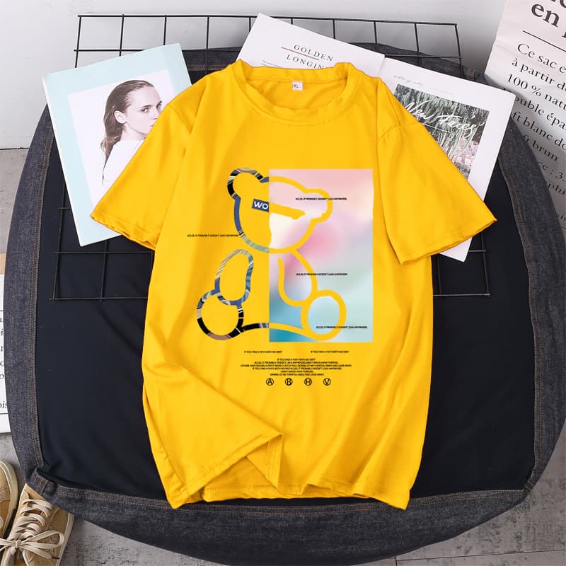 BK-510-SHORT เสื้อยืดแขนสั้น มี 10 สี ให้เลือก เสื้อยืดแฟชั่นใส่ได้หญิงและชาย รูปที่ 4