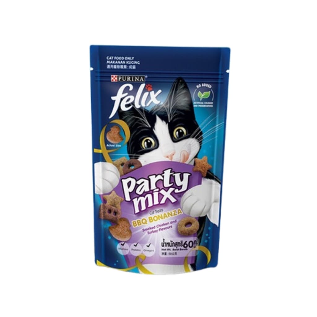 ขนมแมว Friskies Party Mix ฟริสกี้ส์ ปาร์ตี้ มิกซ์ และ Felix Play Tubes ขนาด 50 - 60 กรัม Cat Snacks หอม อร่อย รูปที่ 9