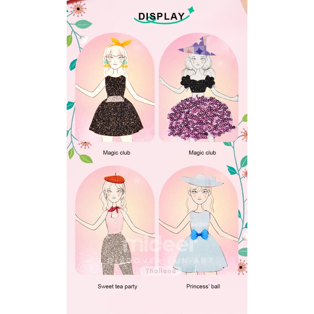 Mideer มิเดียร์ DIY Fashoin Manual ชุดออกแบบดีไซน์เนอร์ตัวน้อย MD2201-MD2203 รูปที่ 8