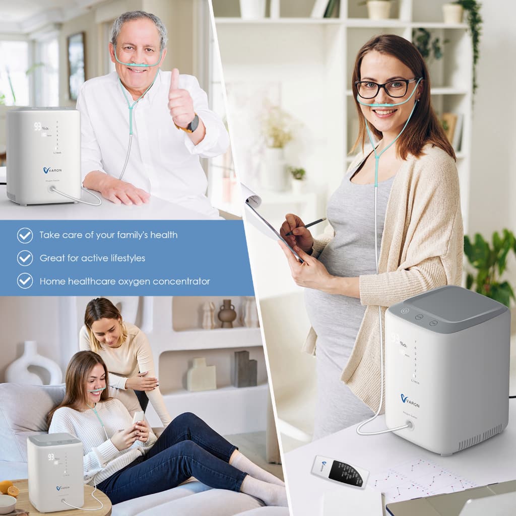 จัดส่ง2วัน Oxygen Concentrator 1-7L/min เครื่องผลิตออกซิเจนแบบพกพาแบบปรับได้สำหรับใช้ในบ้านและในการเดินทาง In Stock รูปที่ 4