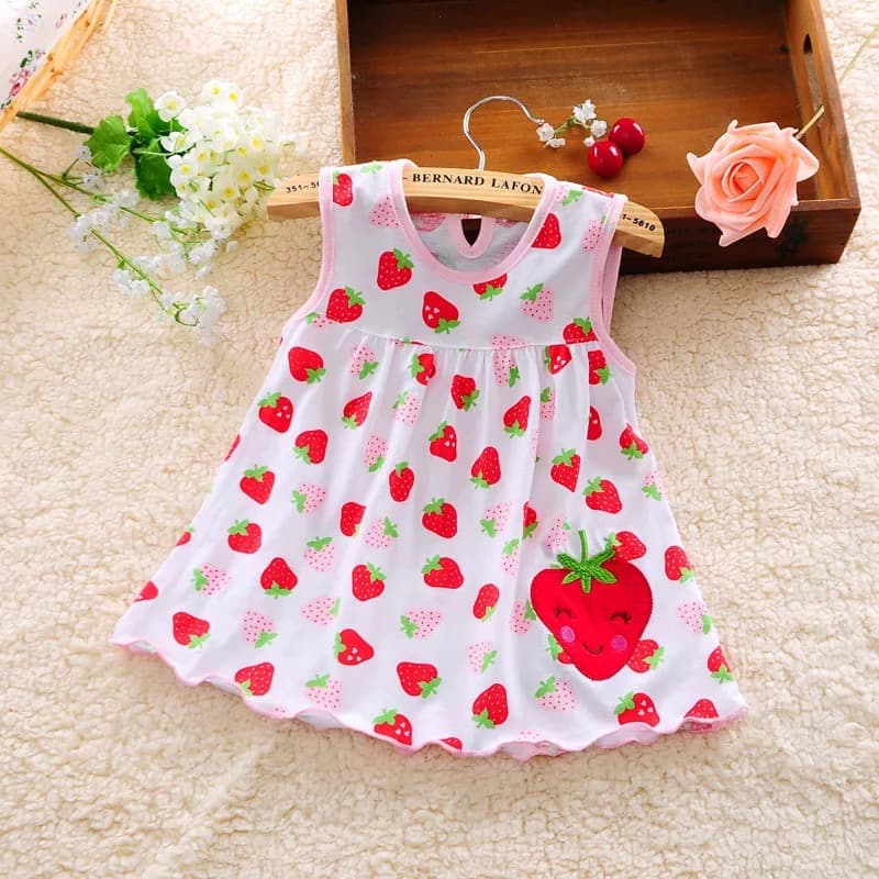 Babyonline A3-OF2R ชุดกระโปรงพิมพ์ลายน่ารักสำหรับเด็กผู้หญิง ผ้าฝ้าย นุ่ม ใส่สบาย รูปที่ 7