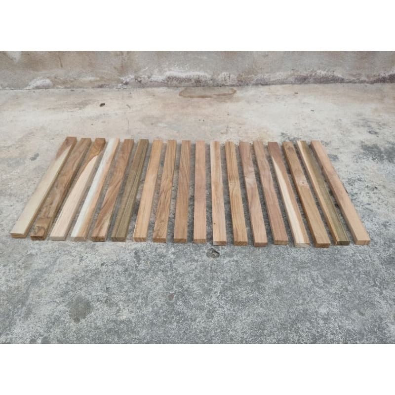 ไม้สักแผ่นแท้ ขนาด 2x30-100 ซม. หนา 1 ซม. รีดเรียบ พร้อมใช้งาน รูปที่ 2