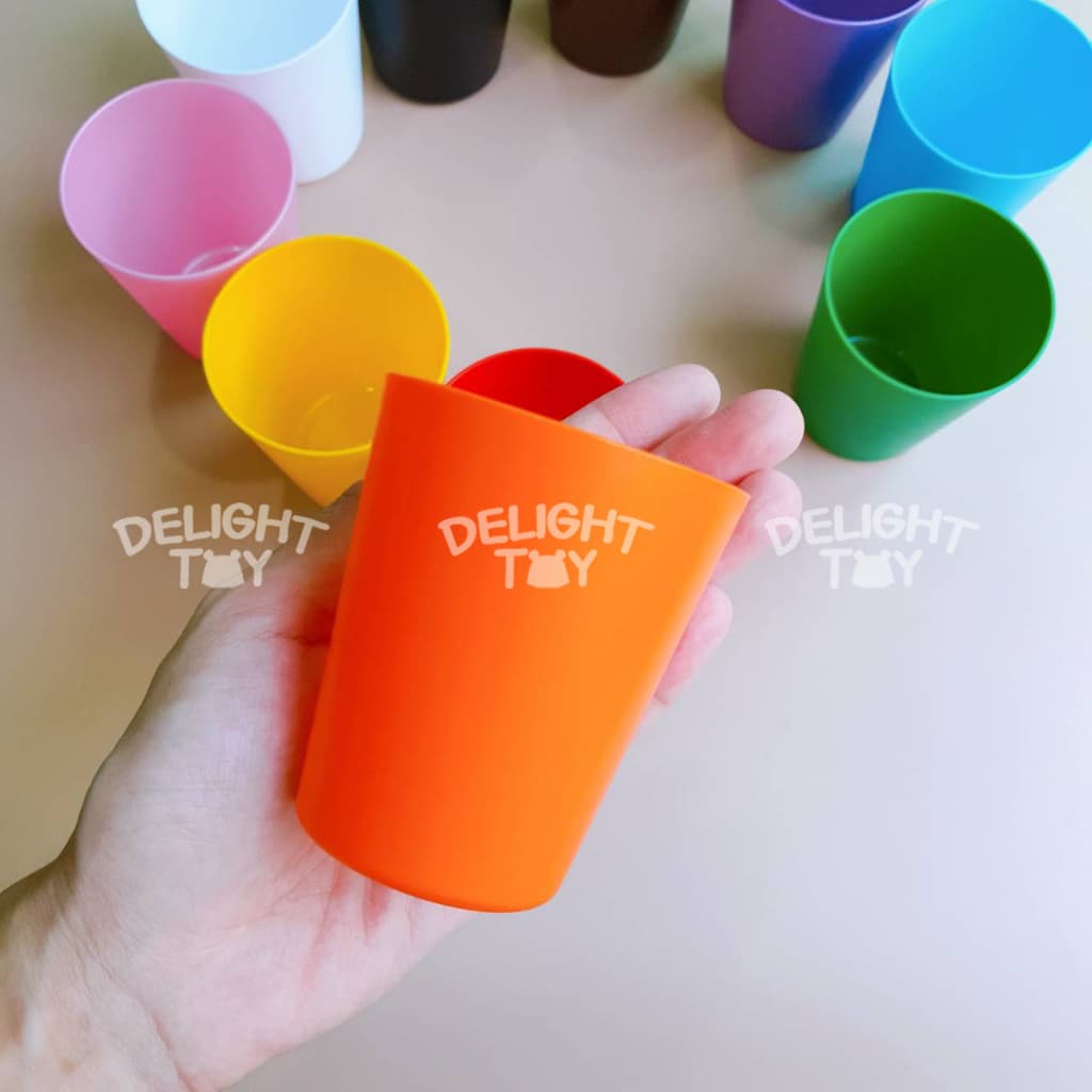 แก้วน้ำพลาสติก คละสี 10 ใบ 6.5 oz แก้วปาร์ตี้ แก้วแคมป์ปิ้ง เล็กกระทัดรัด พกพาง่าย แข็งแรง รูปที่ 2