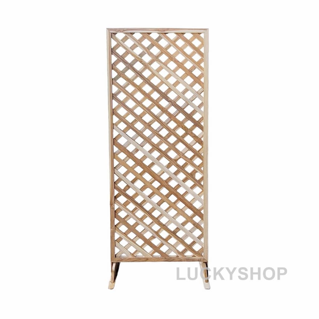 ฉากกั้นห้องไม้สัก 1 บาน ขนาด 60*150 cm. ตกแต่งบ้าน ตกแต่งสวน รูปที่ 2