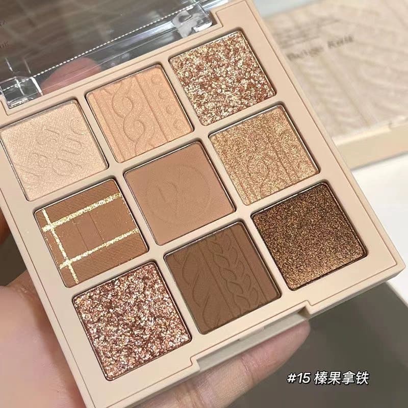 N327 Dikalu พาเลทอายแชโดว์ ชิมเมอร์ เนื้อแมตต์ เนื้อใยไหม สีสวย กันน้ํา ติดทนนาน 9 สี รูปที่ 4
