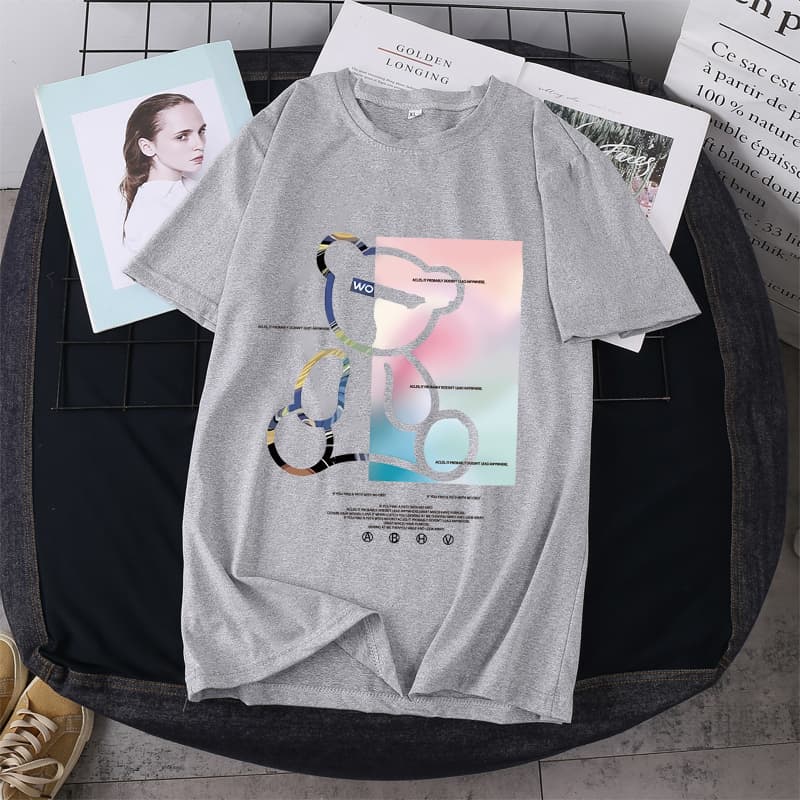 BK-510-SHORT เสื้อยืดแขนสั้น มี 10 สี ให้เลือก เสื้อยืดแฟชั่นใส่ได้หญิงและชาย รูปที่ 7