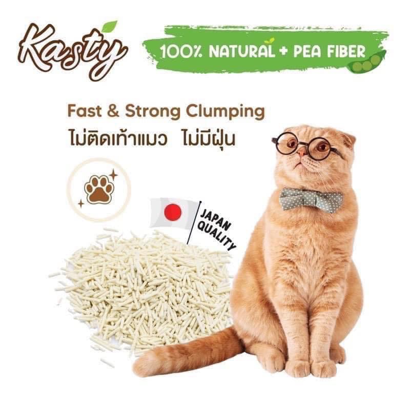 Kasty แคสตี้ ทรายแมวเต้าหู้ ธรรมชาติ 100% ขนาด 6 ลิตร ปราศจากฝุ่น ทิ้งชักโครกได้ รูปที่ 3