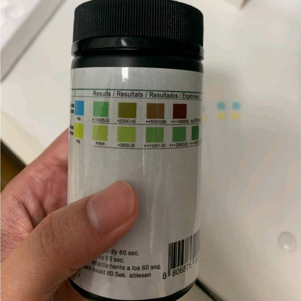URINE STRIP 2Pที่ตรวจ ชุดตรวจCYBOWแผ่นตรวจเบา.หวาน ตรวจโปรตีนในปัสสาวะ​ แถบตรวจน้ำตาล น้ำตาล+โปรตีน รูปที่ 3