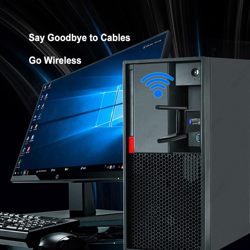<มีประกัน> ตัวรับสัญญาณไวไฟ USB WIFI 5.0G + 2.4GHz Speed 1800Mbps USB3.0 รูปที่ 7