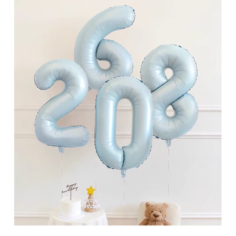 สีใหม่ ลูกโป่งฟอยล์ตัวเลข 40 นิ้ว สีเบบี้บลู BabyBlue ลูกโป่งฟอยล์ ตกแต่งปาร์ตี้วันเกิด รูปที่ 6